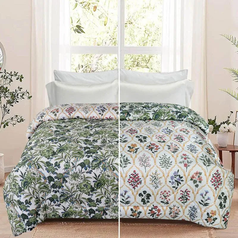 Narnia Floral Cotton Reversible Comforter - 220 GSM media 4