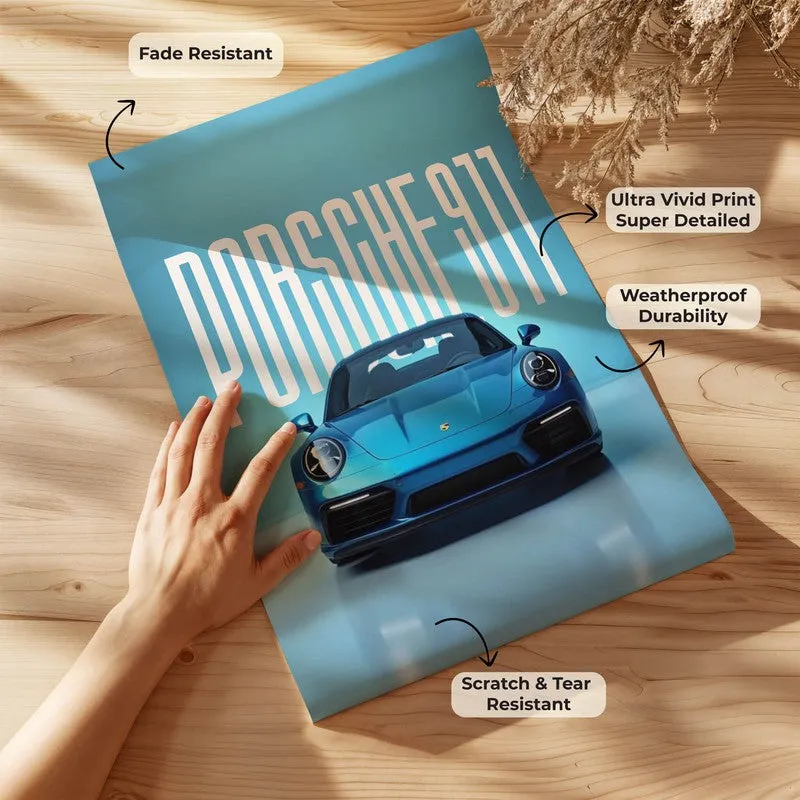 Porsche Passion Wall Poster - Blue media 8