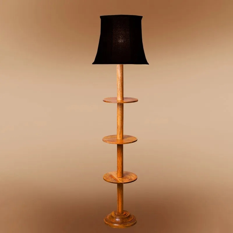 GlowDock Column Wooden Floor Lamp - Black media 6