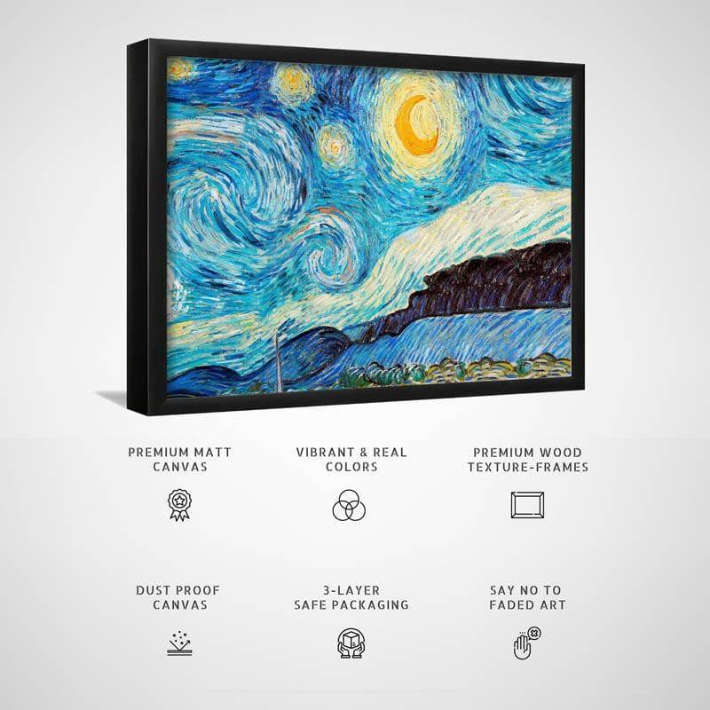 Starry Night By Vincent Van Gogh - Black Frame media 3