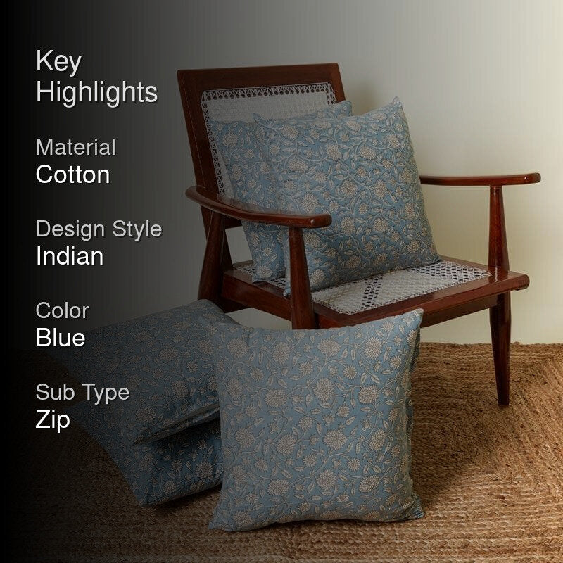 Merriana Cushion Cover (Blue) - Set Of Five media 2