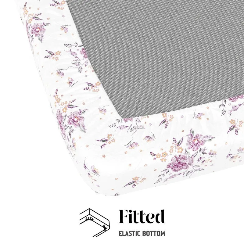 Novira Fitted Cotton Bedsheet (Purple) - 144 TC media 6