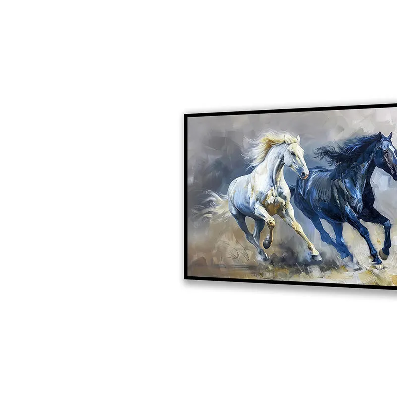Equine Duality Wall Art with Black Frame media 4