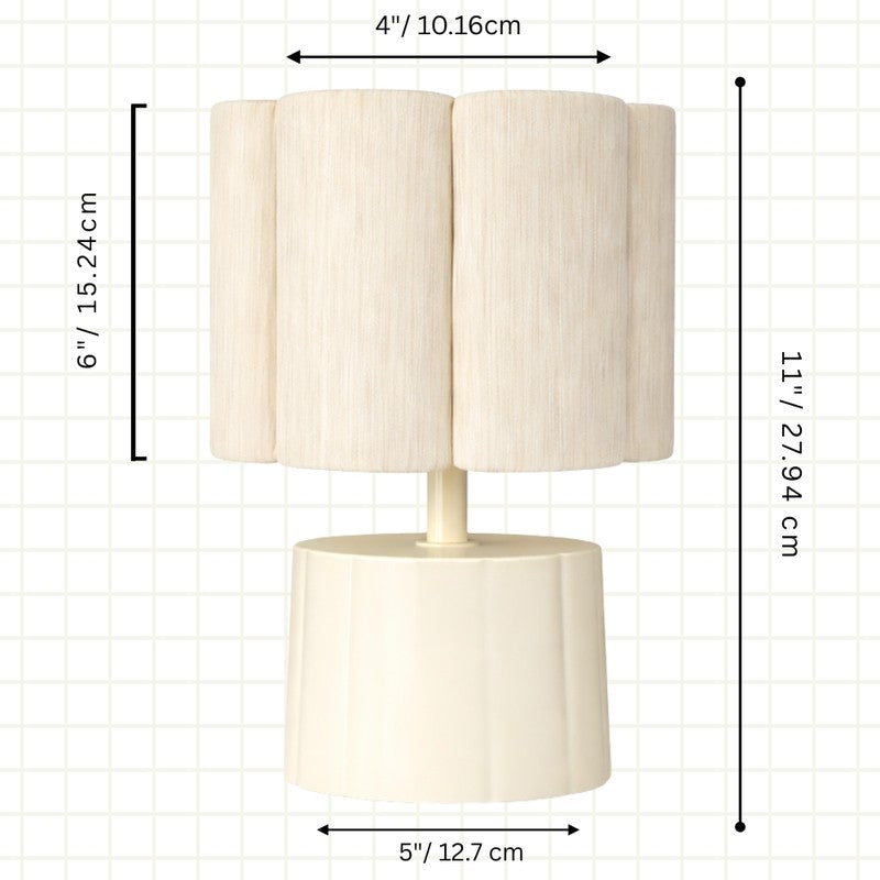 Rowan Designer Cotton Table Lamp - White media 7