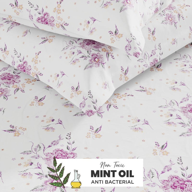 Novira Cotton Bedsheet (Purple) - 144 TC media 6