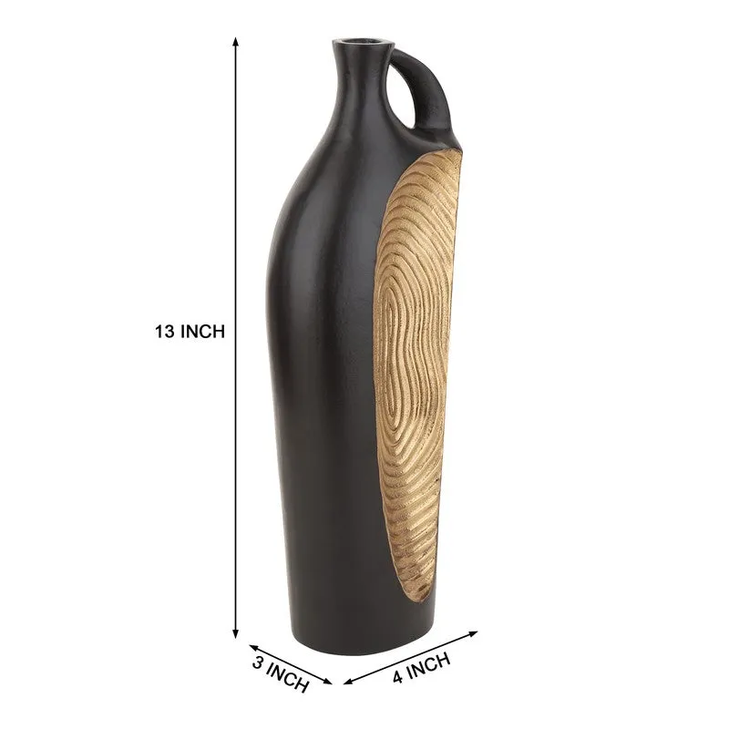 Alloy Art Vase - Black,Gold media 8