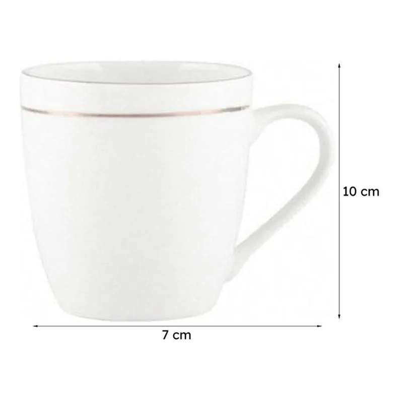 Sonaki Goldline Bone China Tea Cup (200 mL Each) -  Set of Six media 5