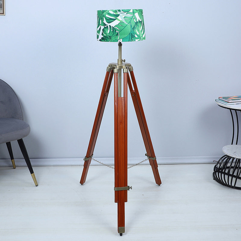 Kaizen Printed Tripod Floor Lamp - Brown media 2