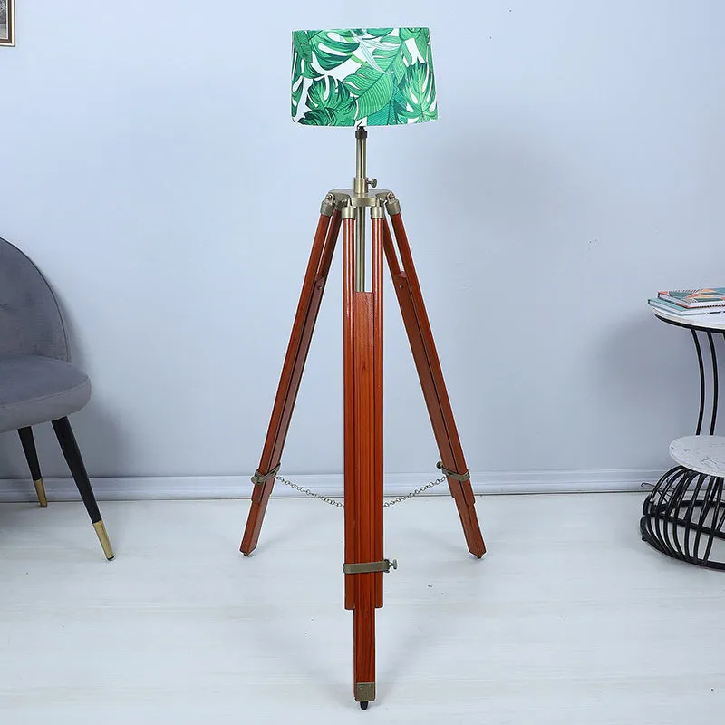 Kaizen Printed Tripod Floor Lamp - Brown media 2