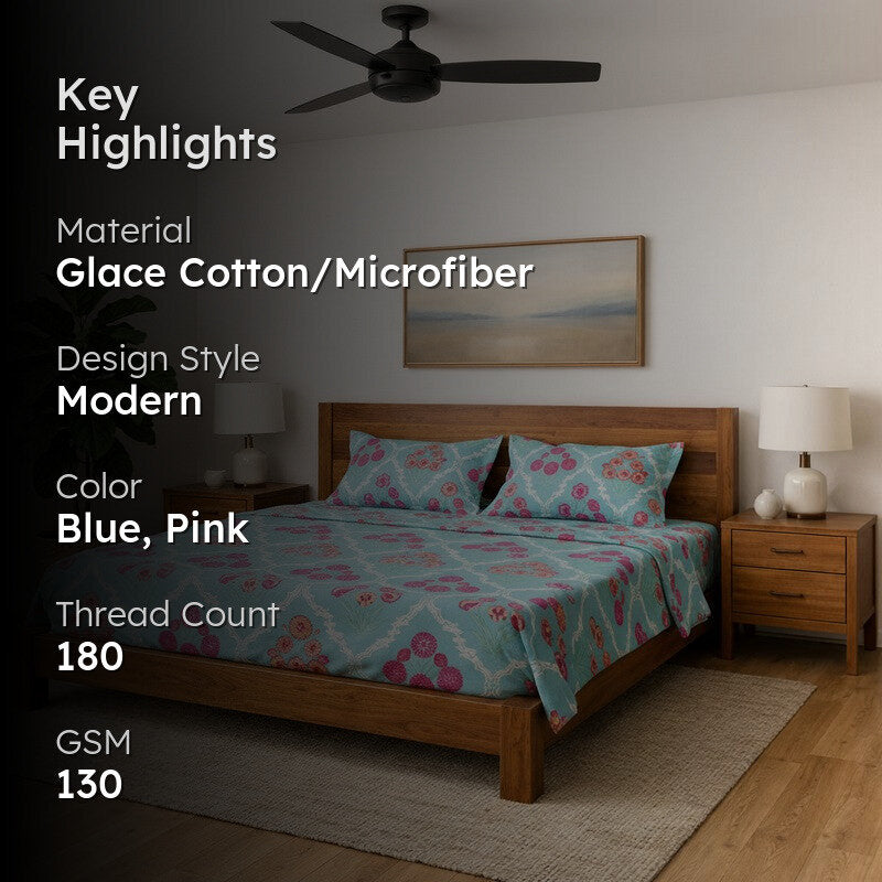 Cotton Candy Microfiber Bedsheet - 130 GSM media 2