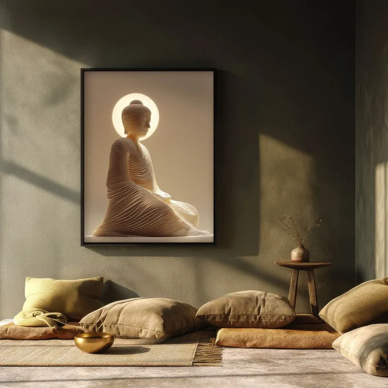 Ascension of the Buddha Archival Paper Wall Painting With Black Frame media 3