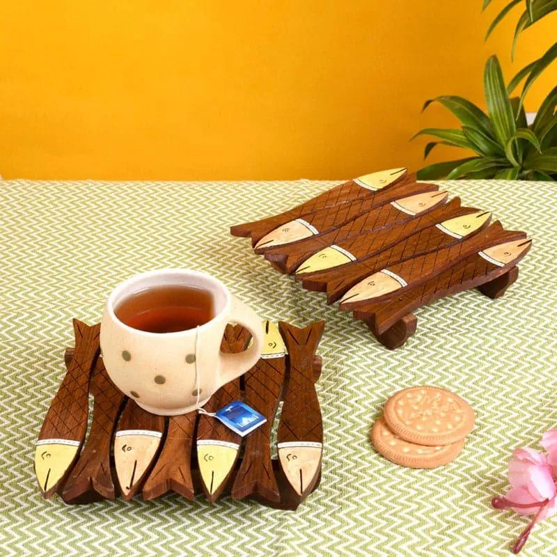 Fishema Tribal Trivet - Set Of Two media 1