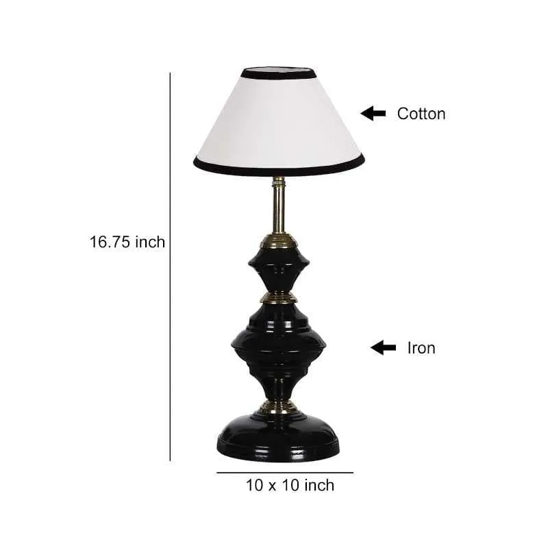 Kentiko Fabric Table Lamp - White,Black media 6