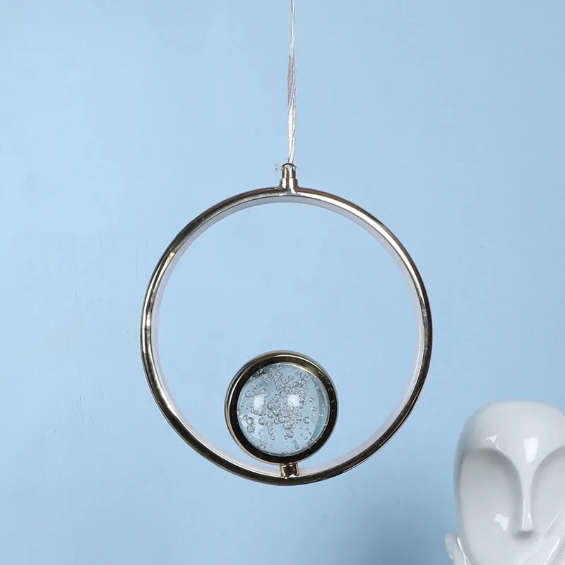Hailera Iron Ceiling Lamp (Gold) - Round media 3