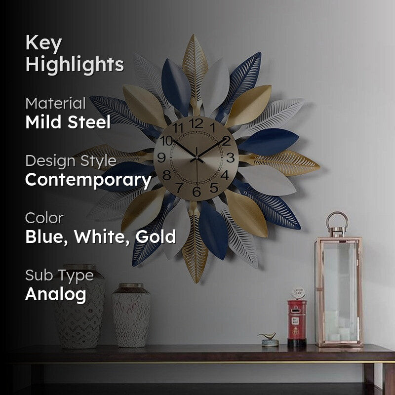 Hands Silent Wall Clock - Multicolor media 2