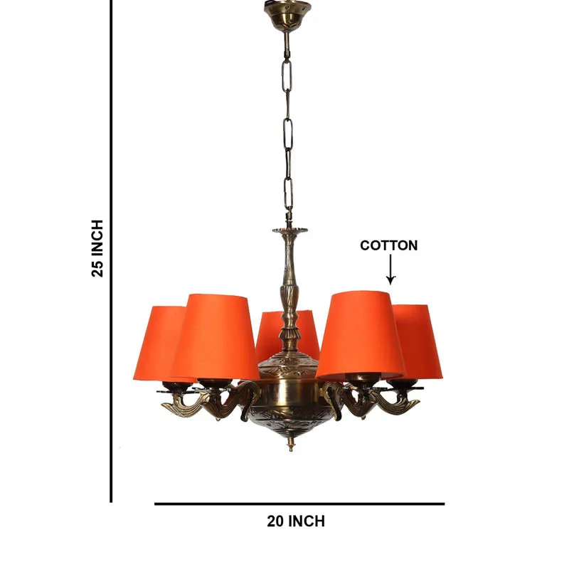 Diavolo Conical Golden Antique Ceiling Lamp media 6