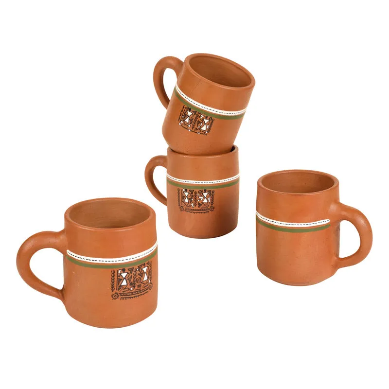 Ameya Terracotta Tea Cup (150 mL Each) - Set of Four media 3