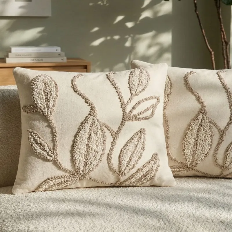 Boho Stitch Embroidered Cotton Cushion Cover - Set of Two - 7