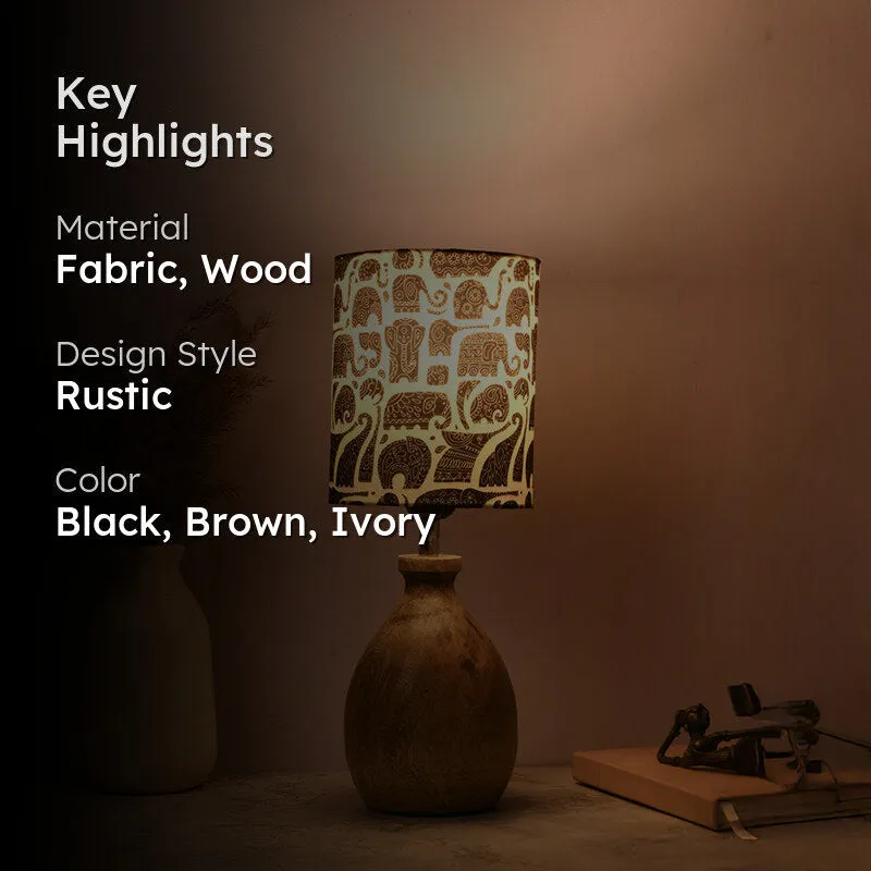 Elephanta Kumbha Fabric Table Lamp media 2