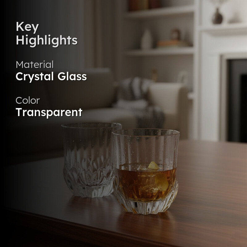 Crystal Gauntlet Whiskey Glasses (350 mL Each) - Set Of Two media 2