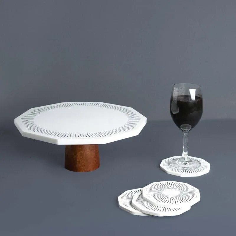 Giniro Cake Stand & Coaster Set - Five Piece Set media 4