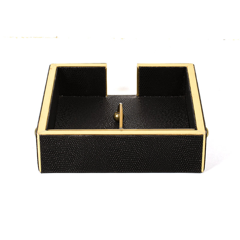 Tisquo Faux Leather Tissue Holder - Black media 6