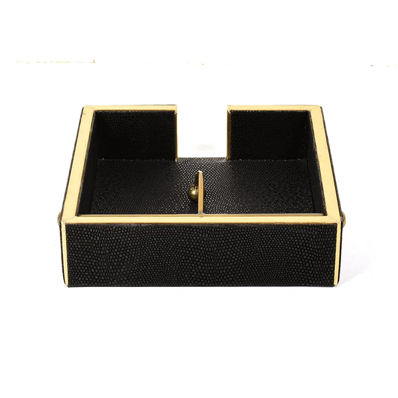 Tisquo Faux Leather Tissue Holder - Black media 6