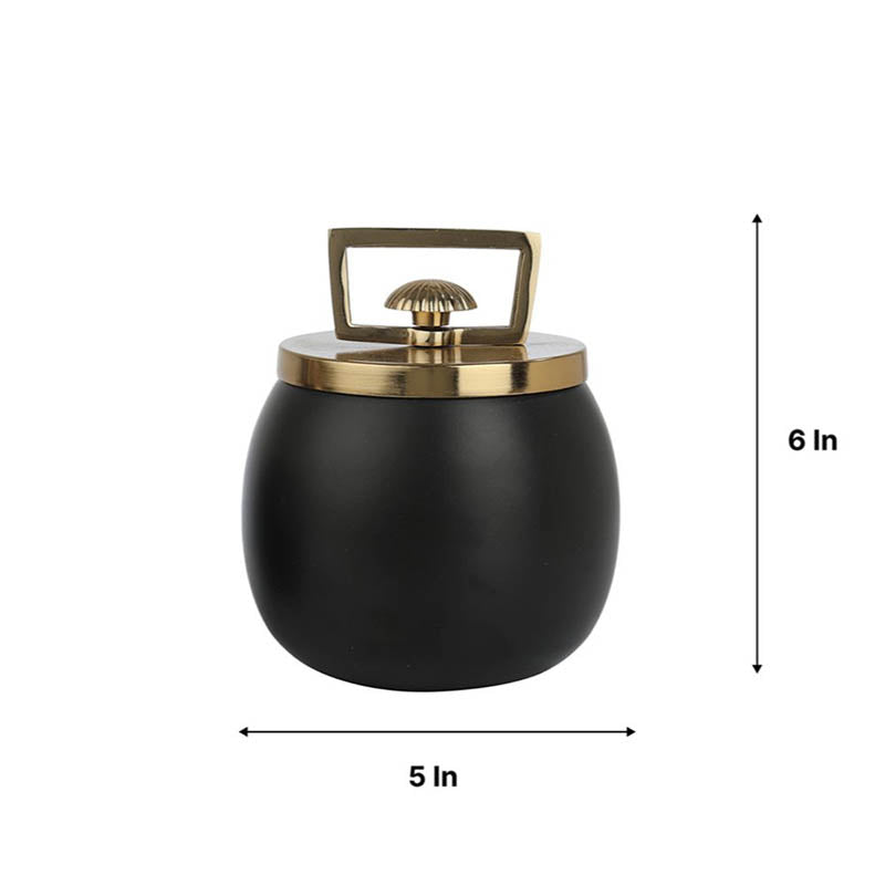 Jarrah Storage Jar (Black & Gold) - Large media 6