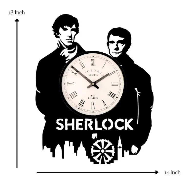 Sherlock Steel Analog Wall Clock - Black media 7