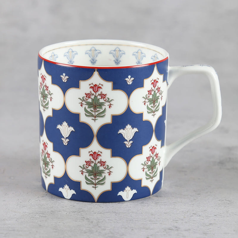 India Circus Bone China Tea Cup (220 mL Each)/Blue)-  Set of Six media 4