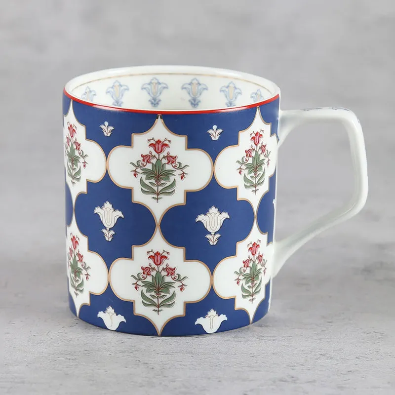 India Circus Bone China Tea Cup (220 mL Each)/Blue)- Set of Six media 4