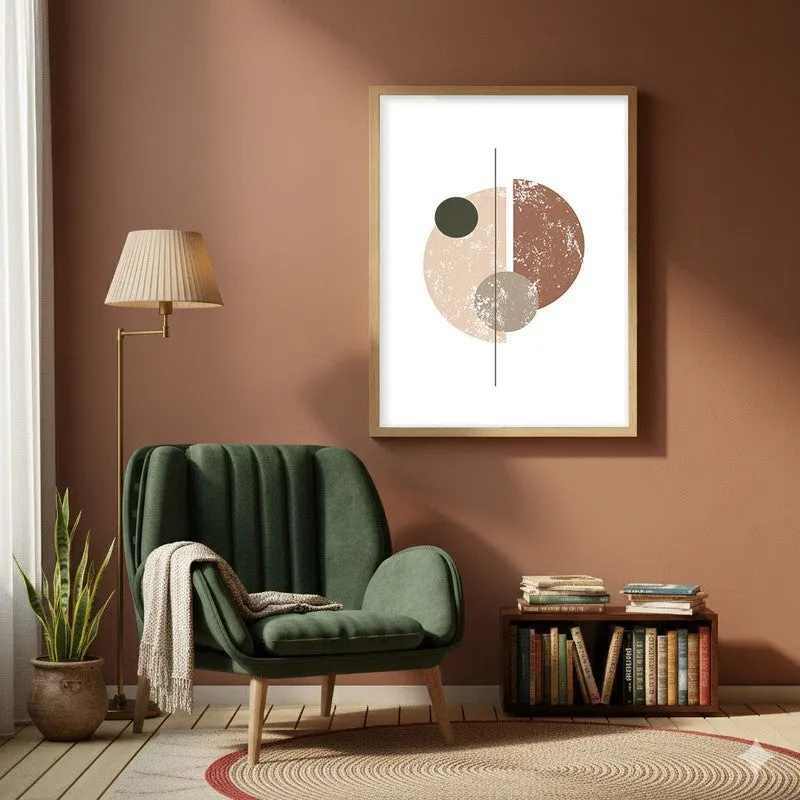Tectonic Shift Canvas Wall Painting With Brown Frame media 6