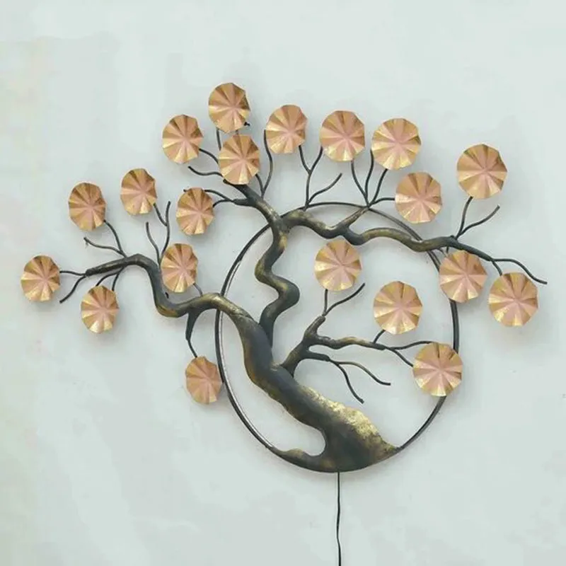 Backlit Flowering Tree Iron Wall Accent media 6