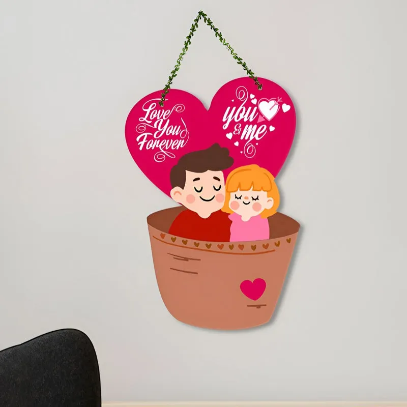 Couple In Basket Polyester & MDF Wall Hanging media 3