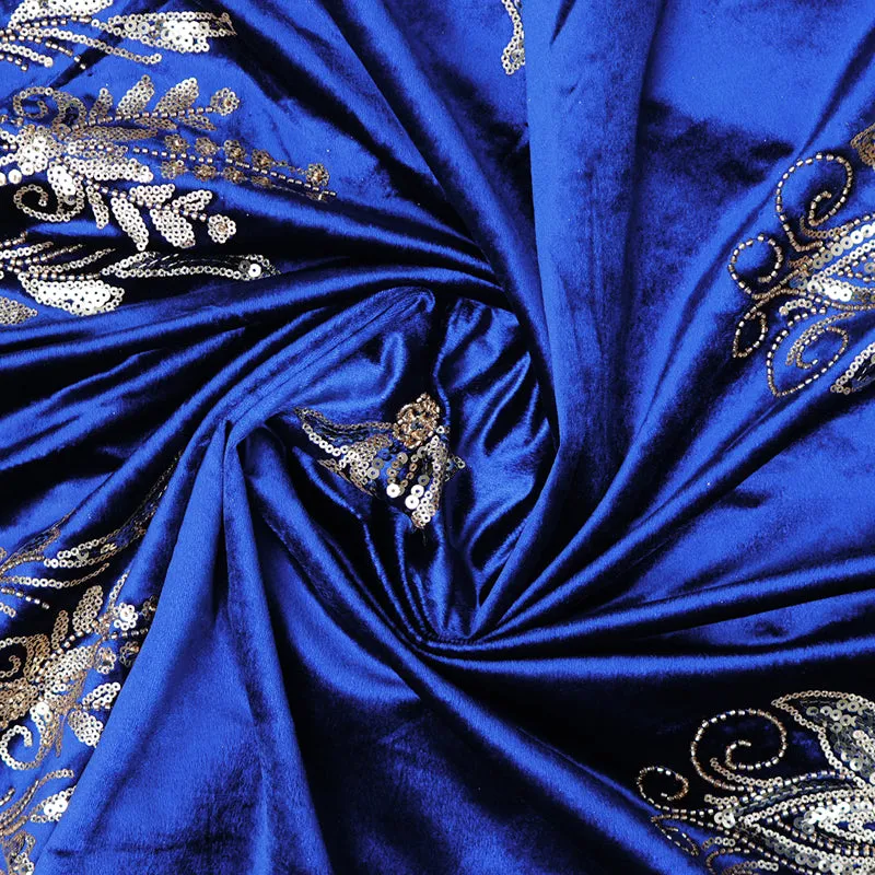 Royal Blue Elegance Curtain - Set Of Two media 4