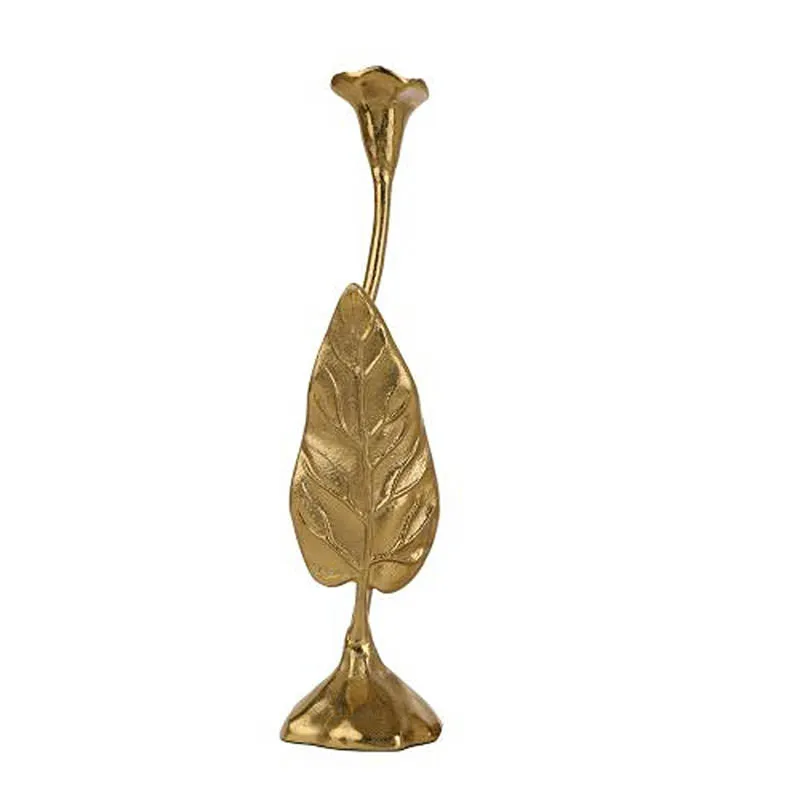 Joles Leaf Candle Holder (Gold) - Large media 5