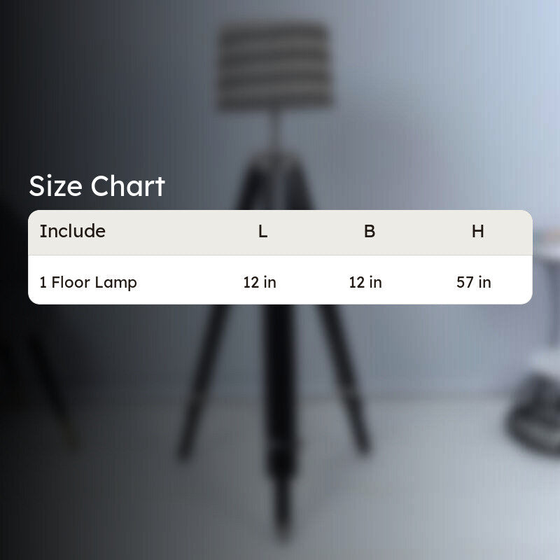 Chevronic Printed Tripod Floor Lamp media 5