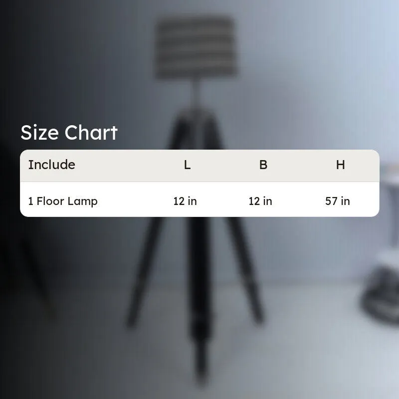 Chevronic Printed Tripod Floor Lamp media 5