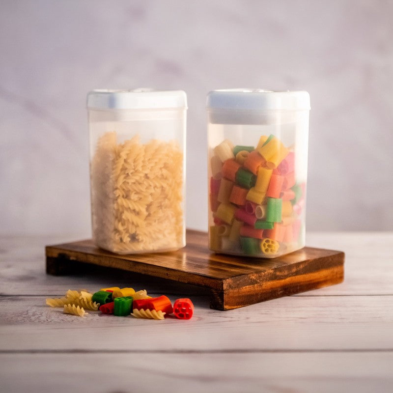 Snaplock Aero Seal Air Tight Container (White/1000 mL Each) - Set of Six media 4
