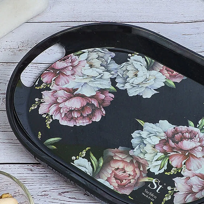 Royal Rosa Melamine Serving Tray media 4