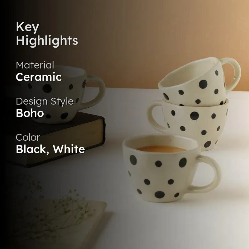 Big Ceramic Tea Cup (210 mL Each) - Set of Four media 2