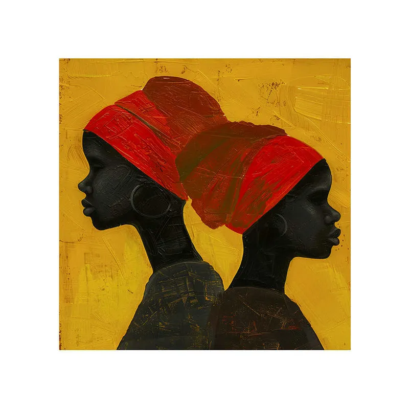 Africans Silhouette Wall Painting media 5