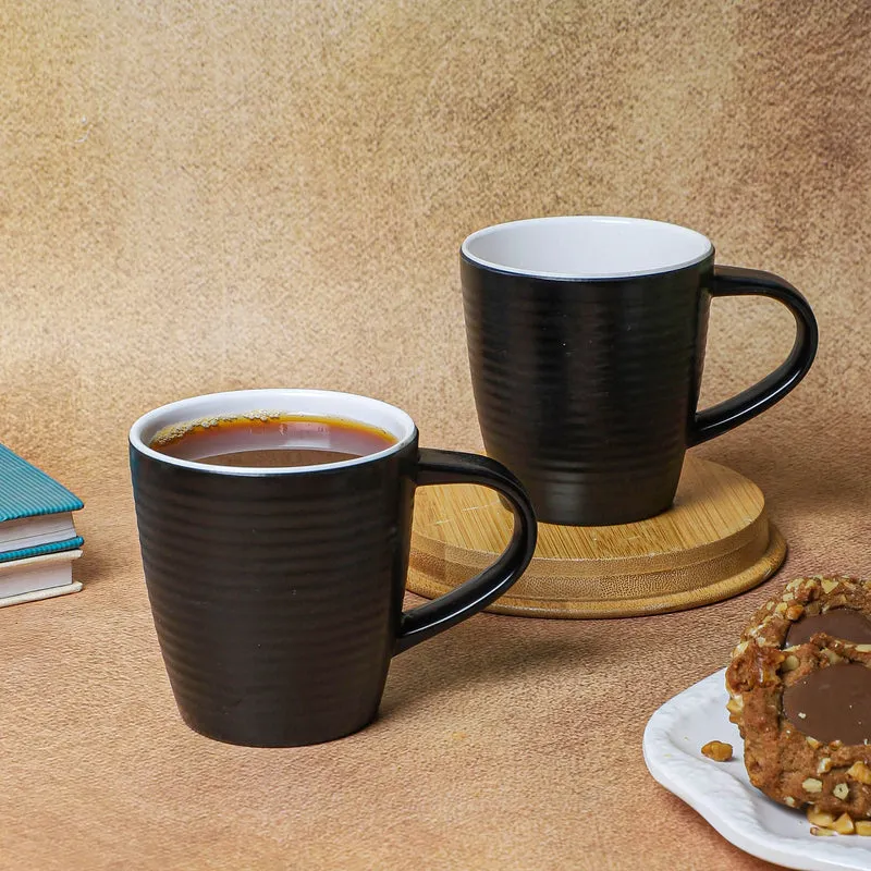 Brew Melamine Coffee Mug (250 mL Each/Black) - Set of Two media 1