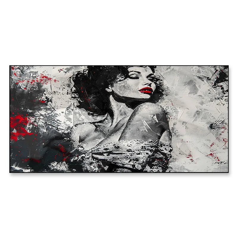 Monochrome Beauty Canvas Wall Painting media 3