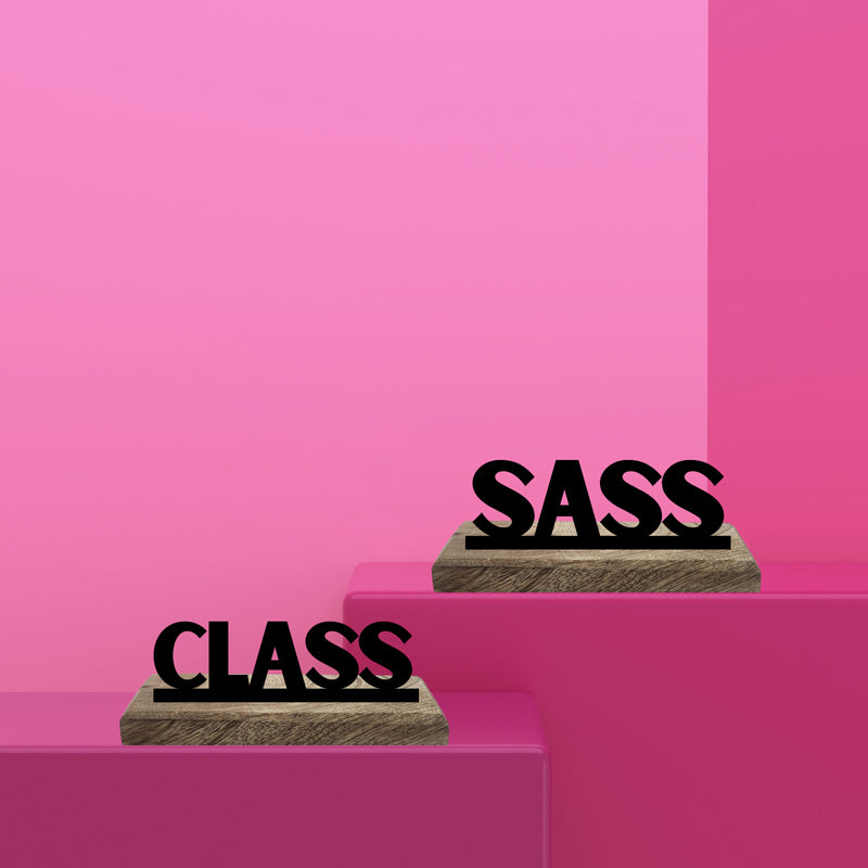 Sass & Class Typography Showpiece - Set Of Two