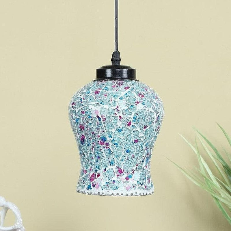 Indigo Delight Glass Ceiling Lamp media 3