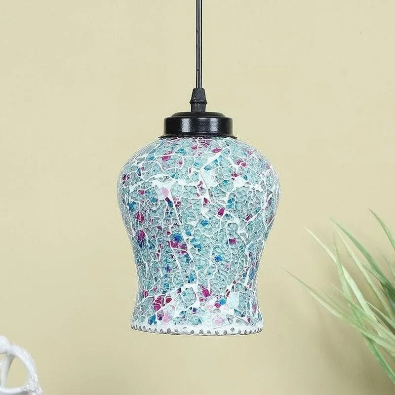 Indigo Delight Glass Ceiling Lamp media 3