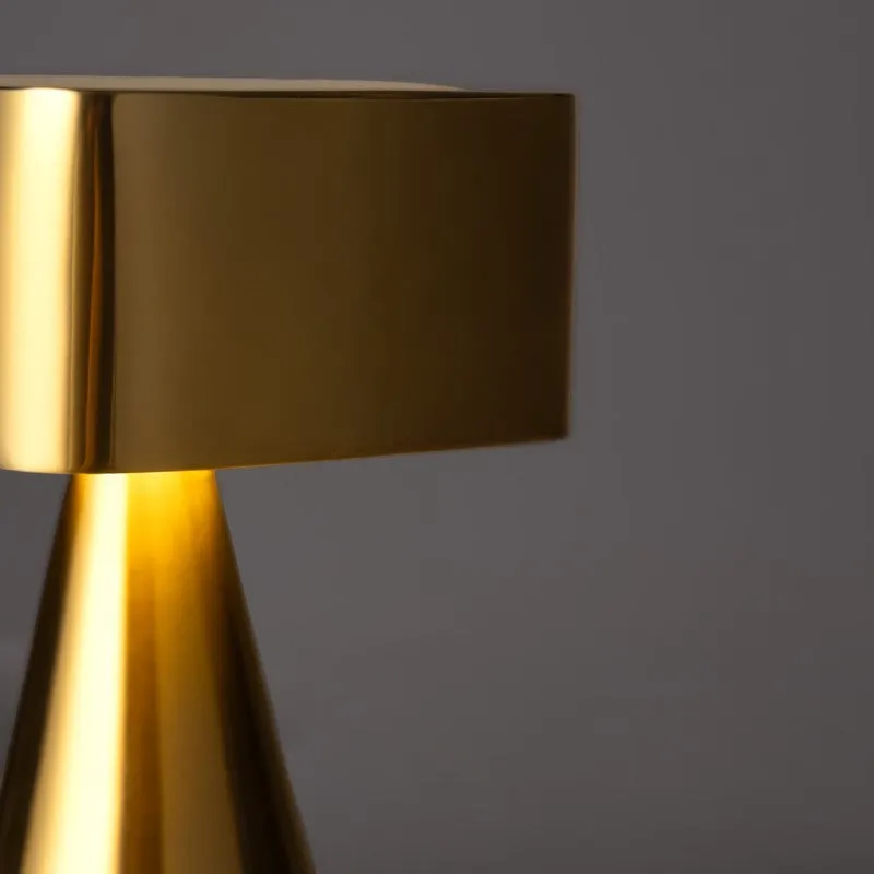Fig Living Chrome Stainless Steel Portable Lamp - Gold media 8