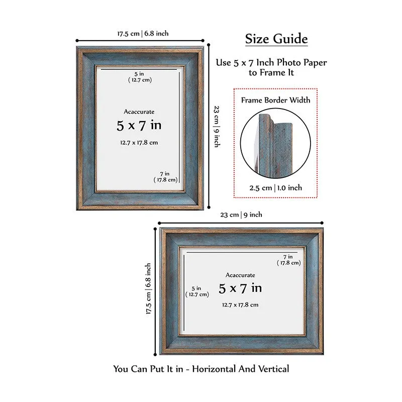 Glint Edge Photo Frame - Blue - 8