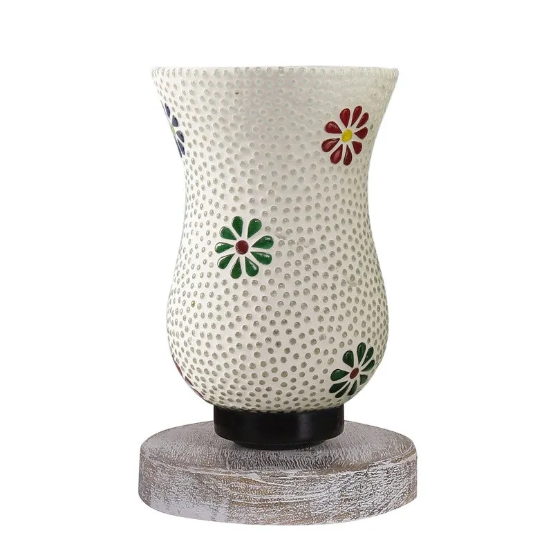 Aurashi Mosaic Glass Table Lamp With Wooden Base - Multicolor media 5
